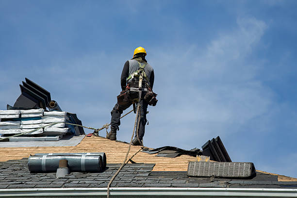 Professional Roof Installation technician working in Irvington, NY